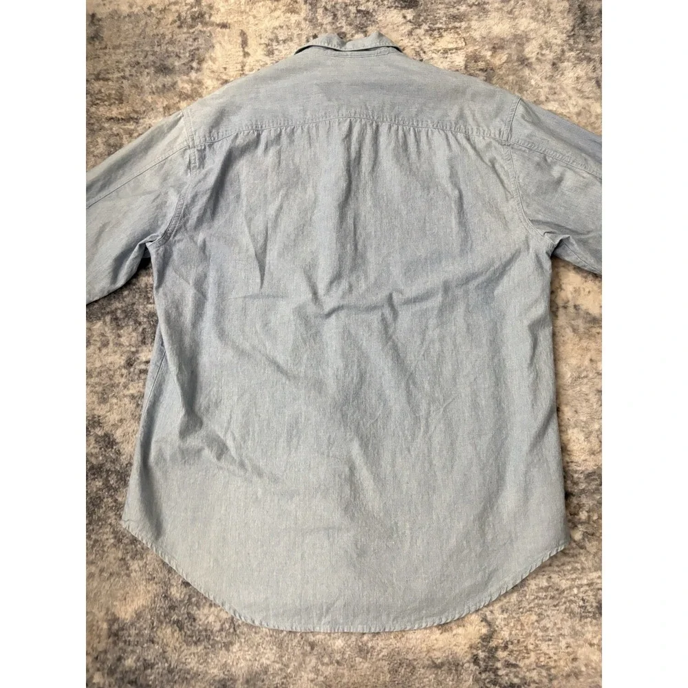 Vintage Acme‎ Clothing Co Looney Tunes Button Up Shirt Men's Size L Denim Look
